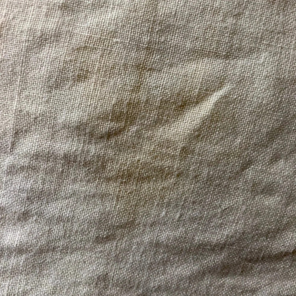 VINTAGE APPROX 82 x 64  EMBROIDERED WHEAT PATTERN LINEN TABLECLOTH